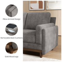 87'' Waterproof Chenille 3-Seater Upholstered Sofa