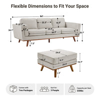 Estes Inayat 84'' Upholstered Sofa