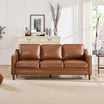 Barton 80.31'' Faux Leather Square Arm Sofa