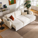 104'' Velvet Power Recliner Extendable Sleeper Sofa, 3-Seat Couch