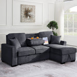 Elfrieda 92" W Reversible Sleeper Sectional with Storage
