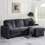 Elfrieda 92" W Reversible Sleeper Sectional with Storage