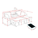Elfrieda 92" W Reversible Sleeper Sectional with Storage
