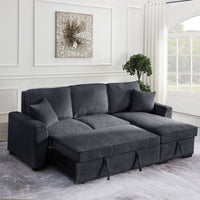 Elfrieda 92" W Reversible Sleeper Sectional with Storage