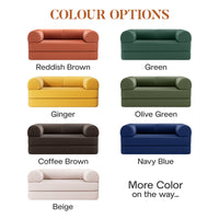 Corduroy Foldable Sofa Bed with High-Rebound Density Sponge
