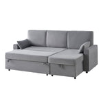 Jilisa 91" Modern 3-Seater Pull Out Sofa Bed - L Shaped Sofa Couch with Storage Chaise