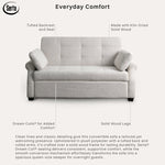 Sabrina 73" Queen Rolled Arm Tufted Back Convertible Sleeper Sofa with Cushions