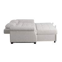 Sabrina 73" Queen Rolled Arm Tufted Back Convertible Sleeper Sofa with Cushions