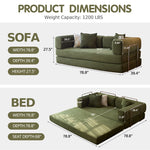 Kaveri Convertible Sofa Bed - Foldable Floor Couch - Modular Sectional for Living Room, Bedroom, Studio - Compression Sofa in Box