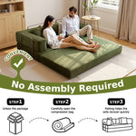 Kaveri Convertible Sofa Bed - Foldable Floor Couch - Modular Sectional for Living Room, Bedroom, Studio - Compression Sofa in Box