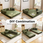 Kaveri Convertible Sofa Bed - Foldable Floor Couch - Modular Sectional for Living Room, Bedroom, Studio - Compression Sofa in Box