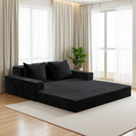 Boneless 4 In 1 Convertible Boneless Sofa Couch Foldable Floor Sofa Bed In A Box With 2 Cup Holders
