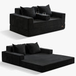 Boneless 4 In 1 Convertible Boneless Sofa Couch Foldable Floor Sofa Bed In A Box With 2 Cup Holders