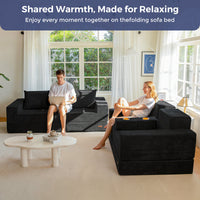 Boneless 4 In 1 Convertible Boneless Sofa Couch Foldable Floor Sofa Bed In A Box With 2 Cup Holders