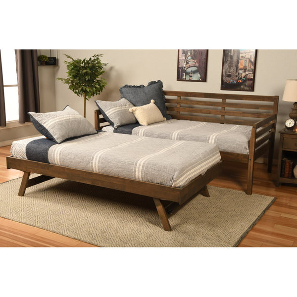 Alexz Wood Daybed with Pop Up Trundle Bed, Mattresses Not Included