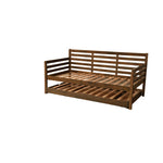Alexz Wood Daybed with Pop Up Trundle Bed, Mattresses Not Included