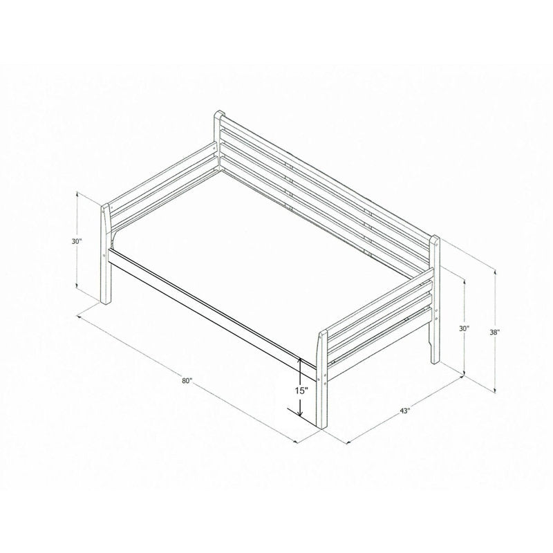 Alexz Wood Daybed with Pop Up Trundle Bed, Mattresses Not Included