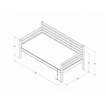 Alexz Wood Daybed with Pop Up Trundle Bed, Mattresses Not Included