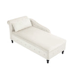 Maci 74"L Oversized Upholstered Velvet Storage Deep Seat Chaise Lounge with Hidden Storage
