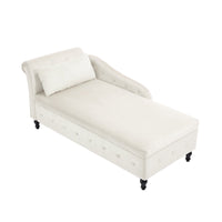 Maci 74"L Oversized Upholstered Velvet Storage Deep Seat Chaise Lounge with Hidden Storage