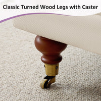 Erbes 37.01" W Chenille Upholstered Solid Wood Chaise Lounge