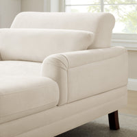 Erbes 37.01" W Chenille Upholstered Solid Wood Chaise Lounge