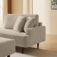 Mashawna Upholstered Chaise Lounge and Stool
