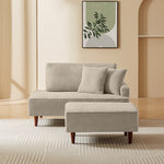 Mashawna Upholstered Chaise Lounge and Stool