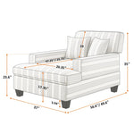 Monroeville 37" W Upholstered Chaise Lounge