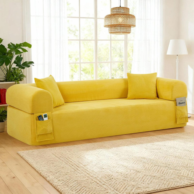 3Seater Sofa Boneless Couches,No Assembly Needed, Modern Sofa For Compact Living Rooms, Apartments, And Offices