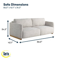 Durango 86" Upholstered Queen Size Convertible Sleeper Sofa