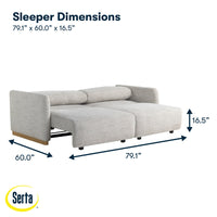 Durango 86" Upholstered Queen Size Convertible Sleeper Sofa