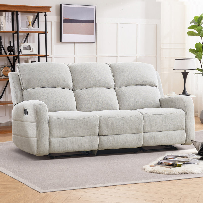 79.8" Wide Modern and Overstuffed Soft Manual Reclining Sofa