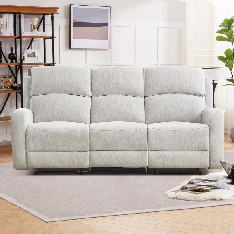 79.8" Wide Modern and Overstuffed Soft Manual Reclining Sofa