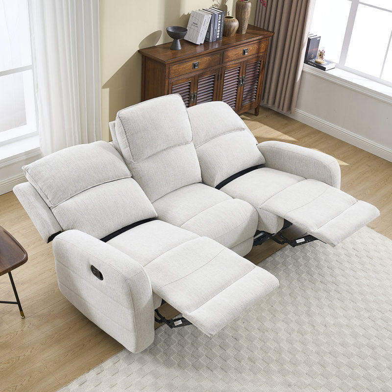 79.8" Wide Modern and Overstuffed Soft Manual Reclining Sofa