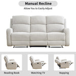 79.8" Wide Modern and Overstuffed Soft Manual Reclining Sofa