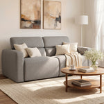 72" Wide Modern Fabric Manual 2-Seater Reclining Sofa