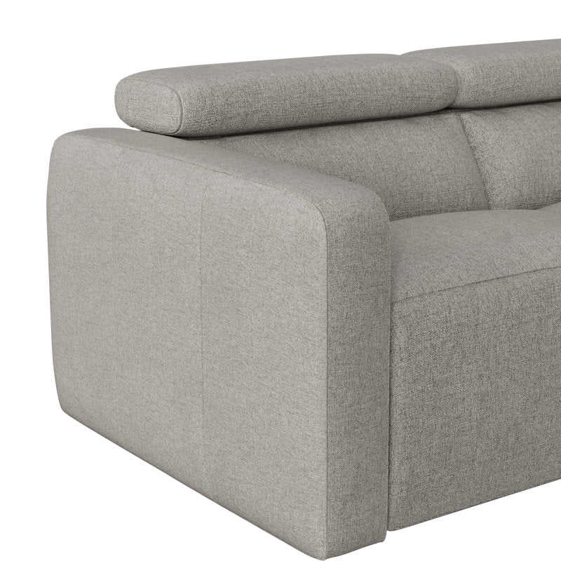 72" Wide Modern Fabric Manual 2-Seater Reclining Sofa