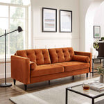 Jeses 80.3" W Velvet Tufted Square Arm Sofa