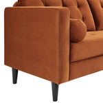 Jeses 80.3" W Velvet Tufted Square Arm Sofa