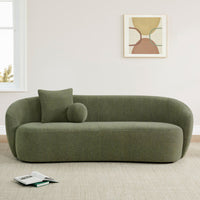Harlan 89'' Boucle Upholstered Curved Sofa