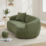 Harlan 89'' Boucle Upholstered Curved Sofa