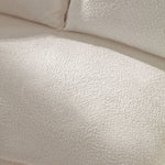 114" Curved Compressed Boucle Sectional Sofa, L-Shaped Cloud Couch with High Resilience Foam, No Assembly Required for Large Spaces