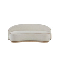 Zina Curved Sofa – Amazon Feather, Revive Performance Fabric, Upholstered Modern Sofa with Dacron Wrapped Cushions & High-Density Foam