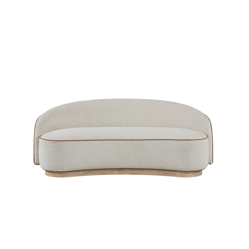 Zina Curved Sofa – Amazon Feather, Revive Performance Fabric, Upholstered Modern Sofa with Dacron Wrapped Cushions & High-Density Foam