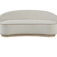 Zina Curved Sofa – Amazon Feather, Revive Performance Fabric, Upholstered Modern Sofa with Dacron Wrapped Cushions & High-Density Foam