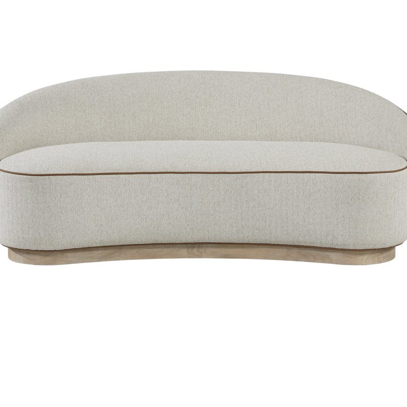 Zina Curved Sofa – Amazon Feather, Revive Performance Fabric, Upholstered Modern Sofa with Dacron Wrapped Cushions & High-Density Foam
