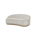 Zina Curved Sofa – Amazon Feather, Revive Performance Fabric, Upholstered Modern Sofa with Dacron Wrapped Cushions & High-Density Foam