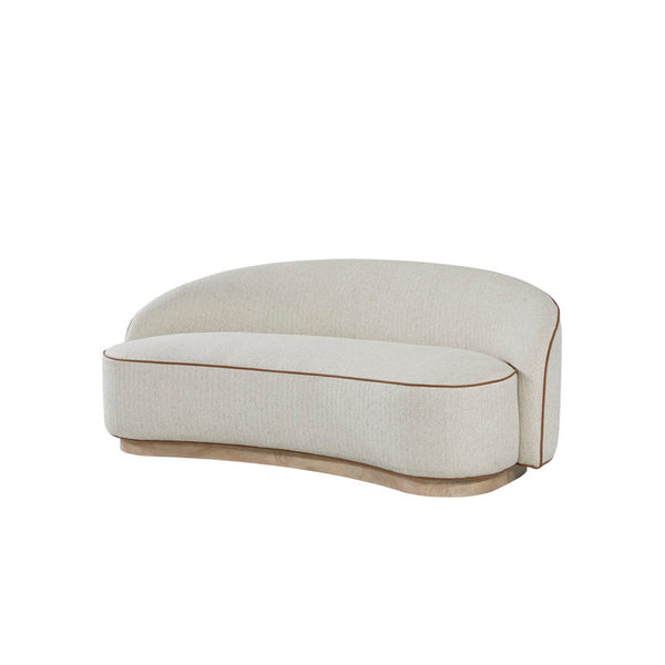 Zina Curved Sofa – Amazon Feather, Revive Performance Fabric, Upholstered Modern Sofa with Dacron Wrapped Cushions & High-Density Foam