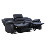 81.5'' Wide Modern and Super Soft Faux Leather Manual Reclining Sofa with Wide Backrest